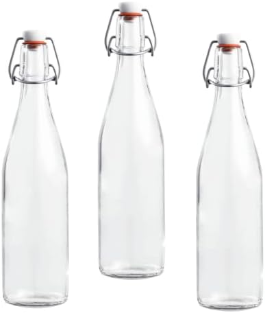 בקבוקי Le Parfait זכוכית נדנדה בקבוק עליון עם פקק נדנדה לוגו מודפס אטום | עובד כשימור בקבוק
